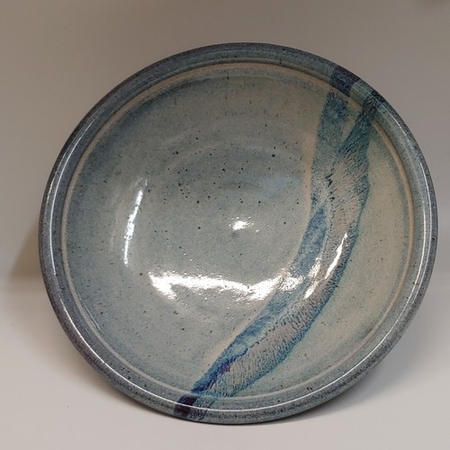 #220702 Salad Bowl Blue 13x2.75 $32 at Hunter Wolff Gallery